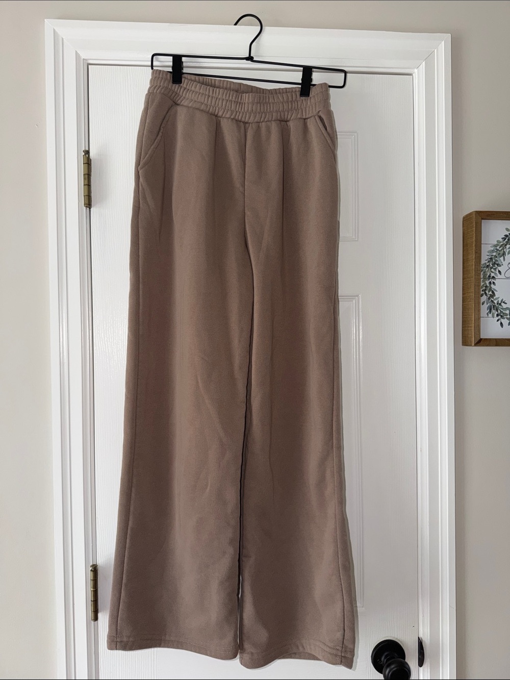 Wide Leg Cozy Lounge Pants - Taupe